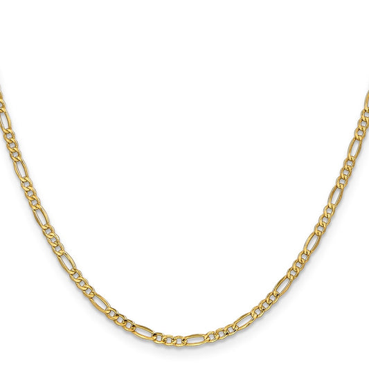 Buy Exclusive 14K Gold 28-Inch 2.5mm Figaro Chain - Stylish & Durable!