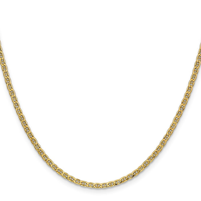 Buy Stylish 14K Gold 18-Inch Anchor Chain - 2.4mm, Affordable Luxury-2