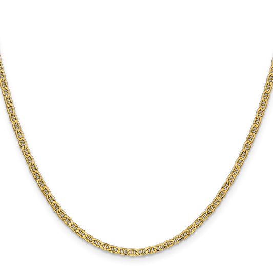 Buy Stylish 14K Gold Semi-Solid Anchor Chain - 26-Inch, 2.4mm, Affordable