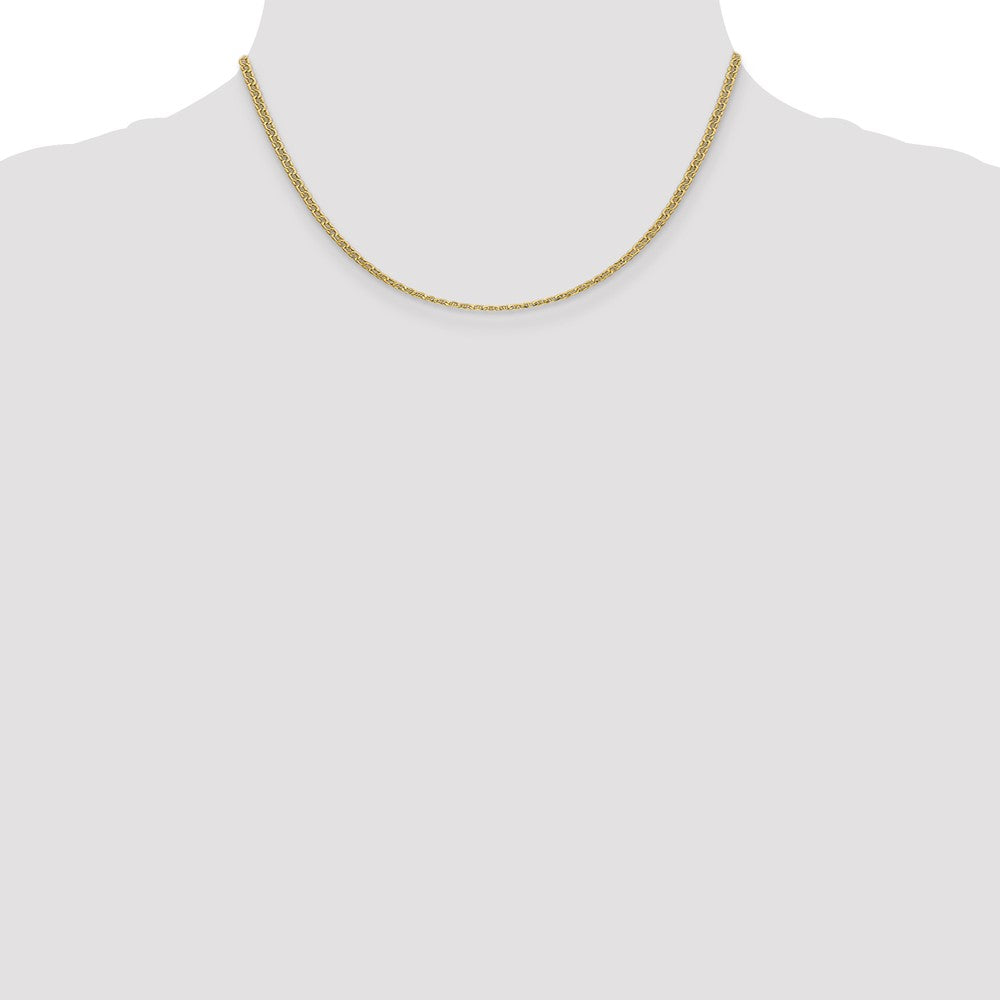 Shop 14K Gold 16-Inch 2.4mm Semi-Solid Anchor Chain - Stylish & Durable!