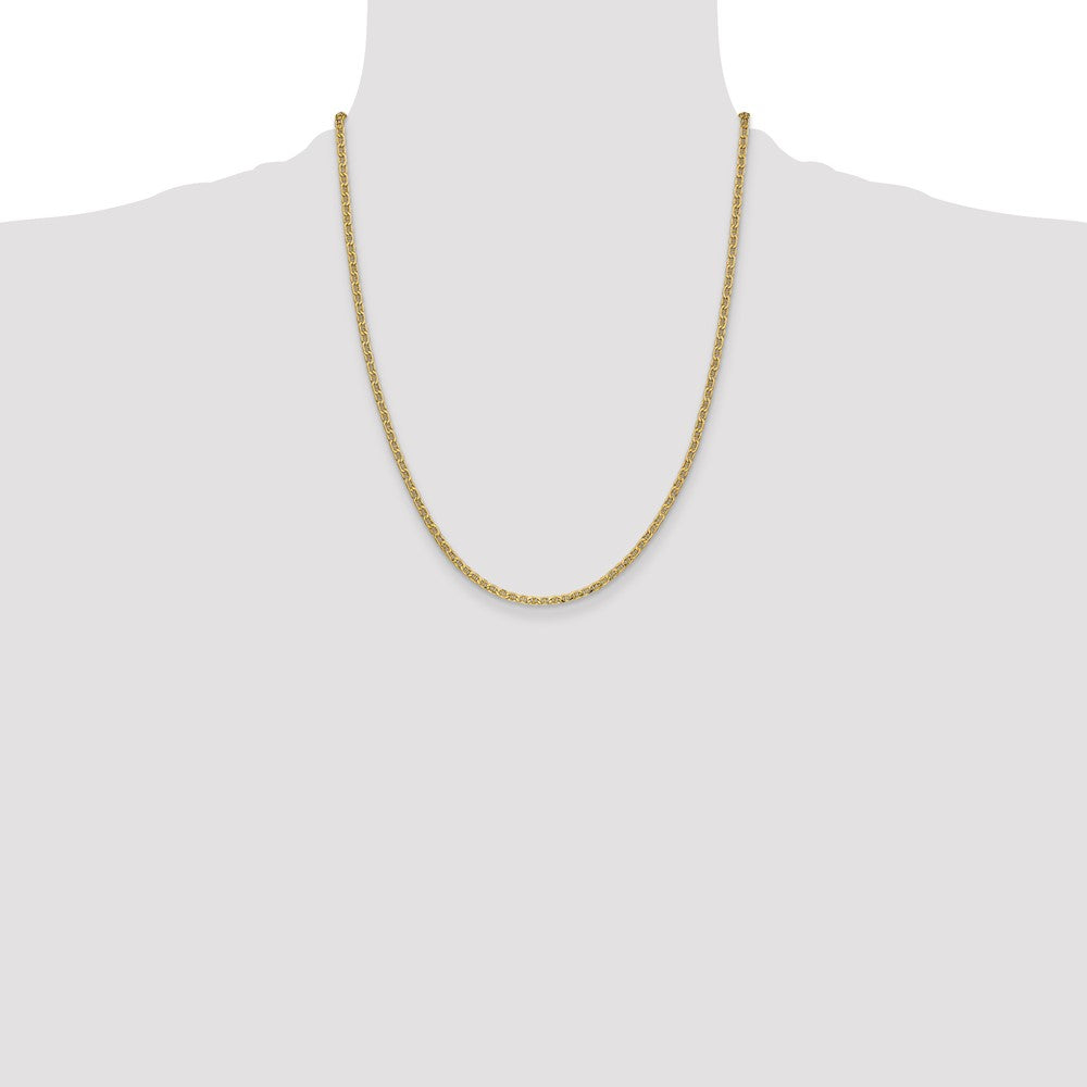 High-Quality 14K Gold 22-Inch 2.4mm Anchor Chain - Stylish & Affordable!