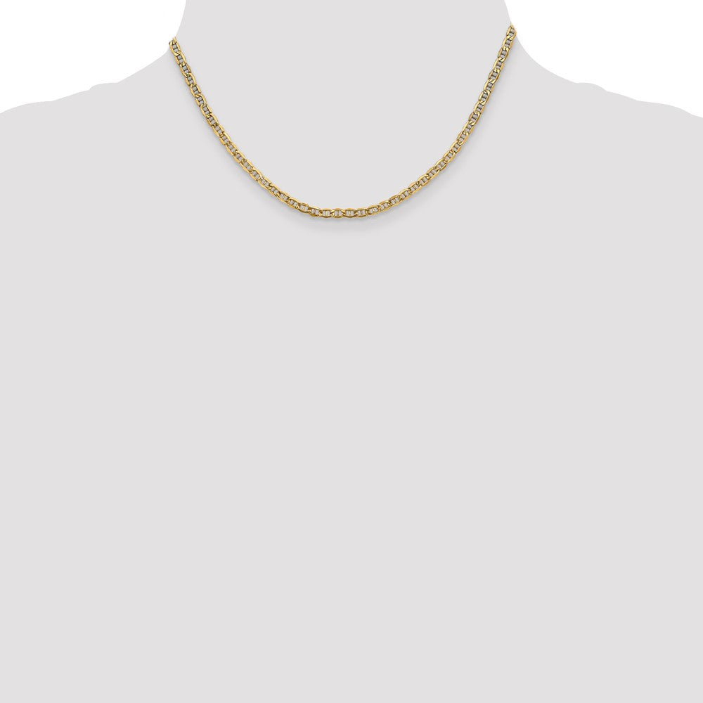 Buy 14K Gold 16-Inch Semi-Solid Anchor Chain - Stylish 3.2mm Design!