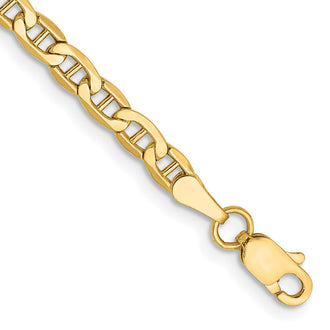 Shop Stylish 14K Gold 7-Inch Semi-Solid Anchor Bracelet - 3.2mm, Affordable Luxury
