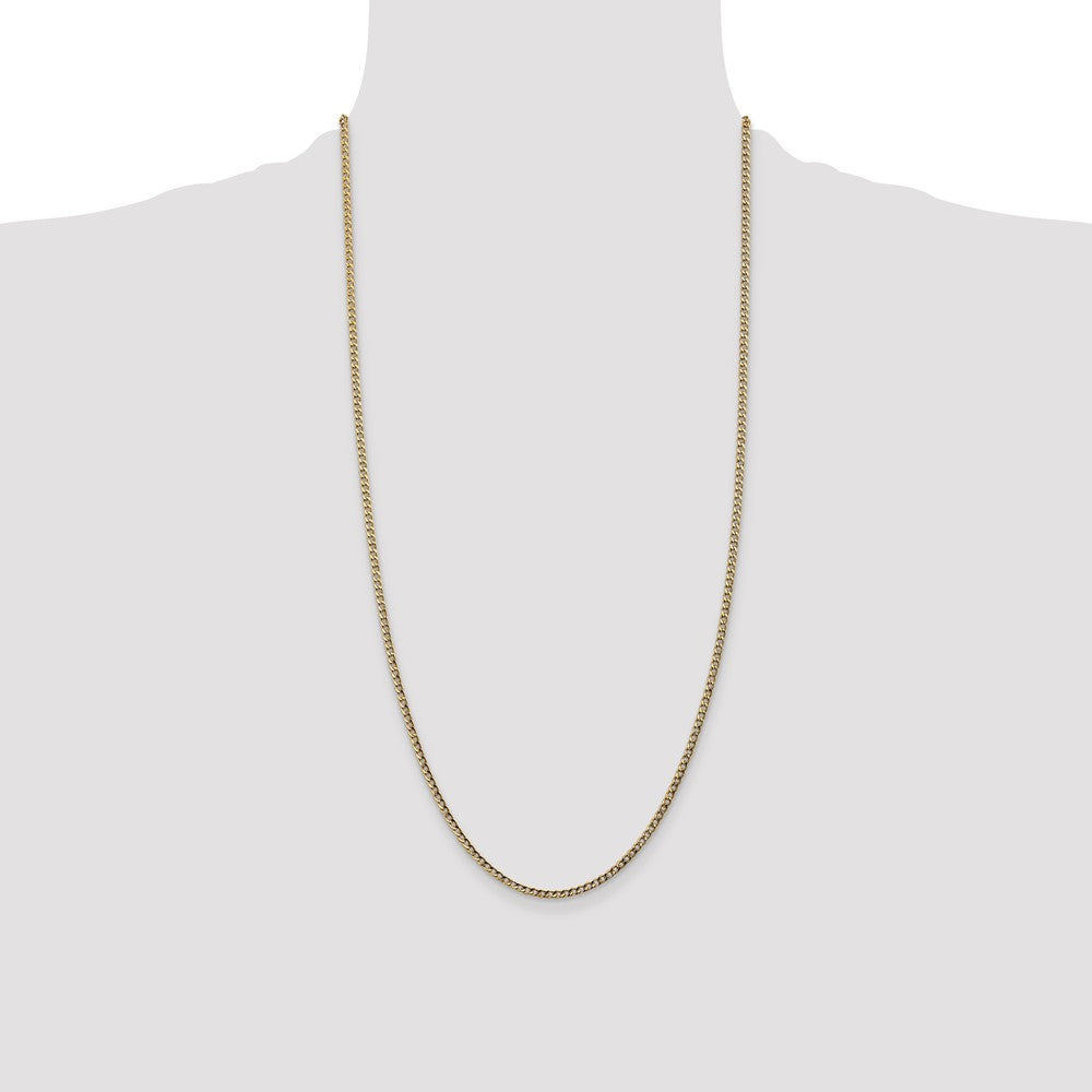 Shop Stylish 28-Inch 14K Gold 2.5mm Curb Chain - Luxury Lobster Clasp