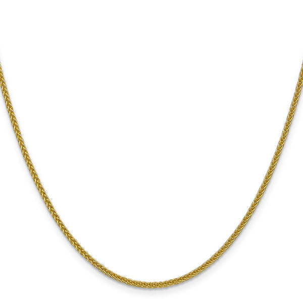 14K Gold 2mm Wheat Chain - Semi-Solid
