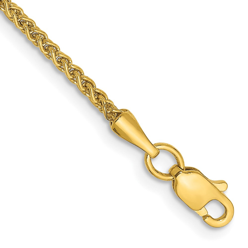 Shop 14K Gold 9-Inch 1.55mm Wheat Chain Anklet - Stylish & Affordable Luxury!