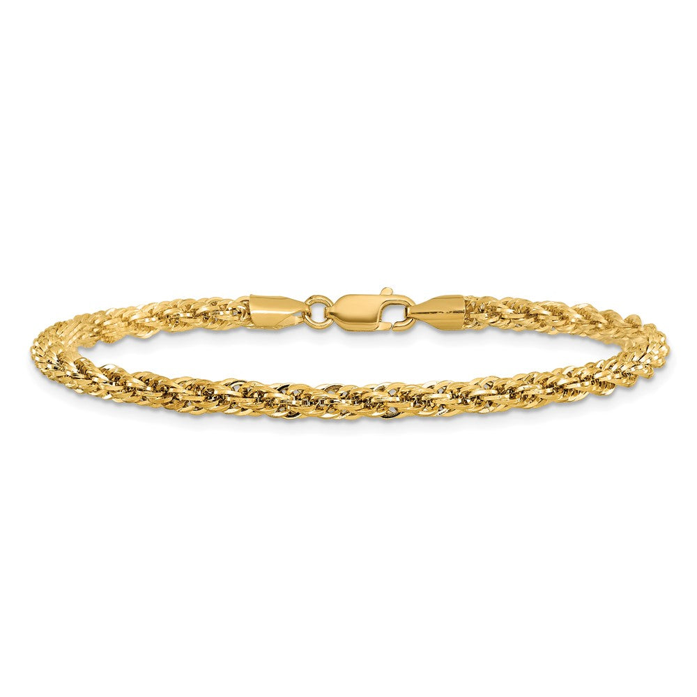 Shop Stylish 14K Gold 7-Inch Diamond-Cut Semi-Solid Chain - 3.3mm
