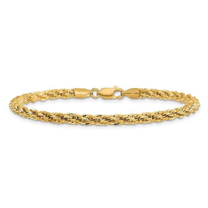 Shop Stylish 14K Gold 7-Inch Diamond-Cut Semi-Solid Chain - 3.3mm-3