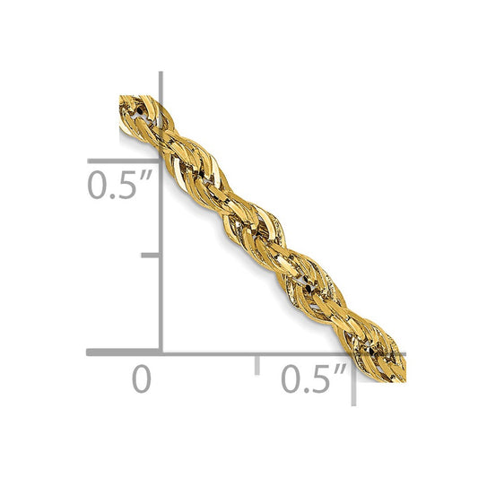 Exclusive 14K Gold 10-Inch 2.8mm Rope Anklet - Stylish & Affordable Luxury