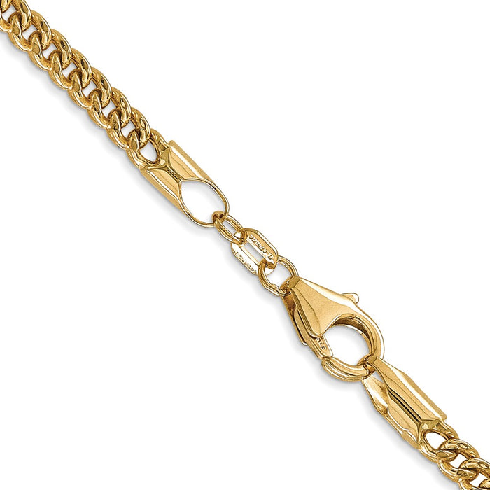 Buy Stylish 14K Gold 26-Inch Semi-Solid Franco Chain - 3mm, Elegant Clasp-3