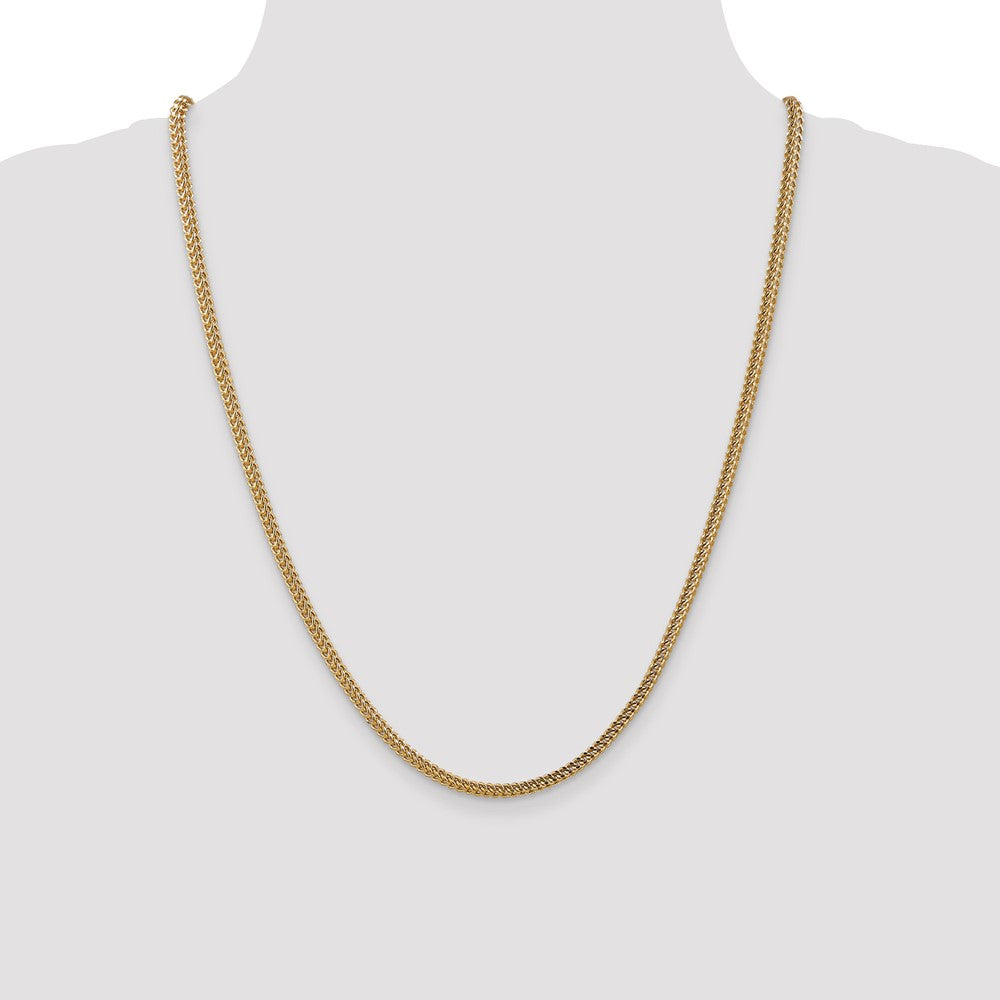 Shop Stylish 14K Gold 24-Inch 3mm Franco Chain with Elegant Lobster Clasp