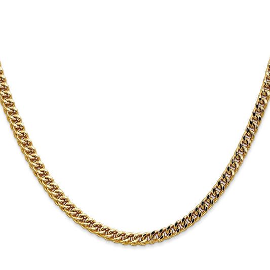 Shop 14K Gold 26-Inch Franco Chain, 3.7mm, Stylish Lobster Clasp - Luxury!