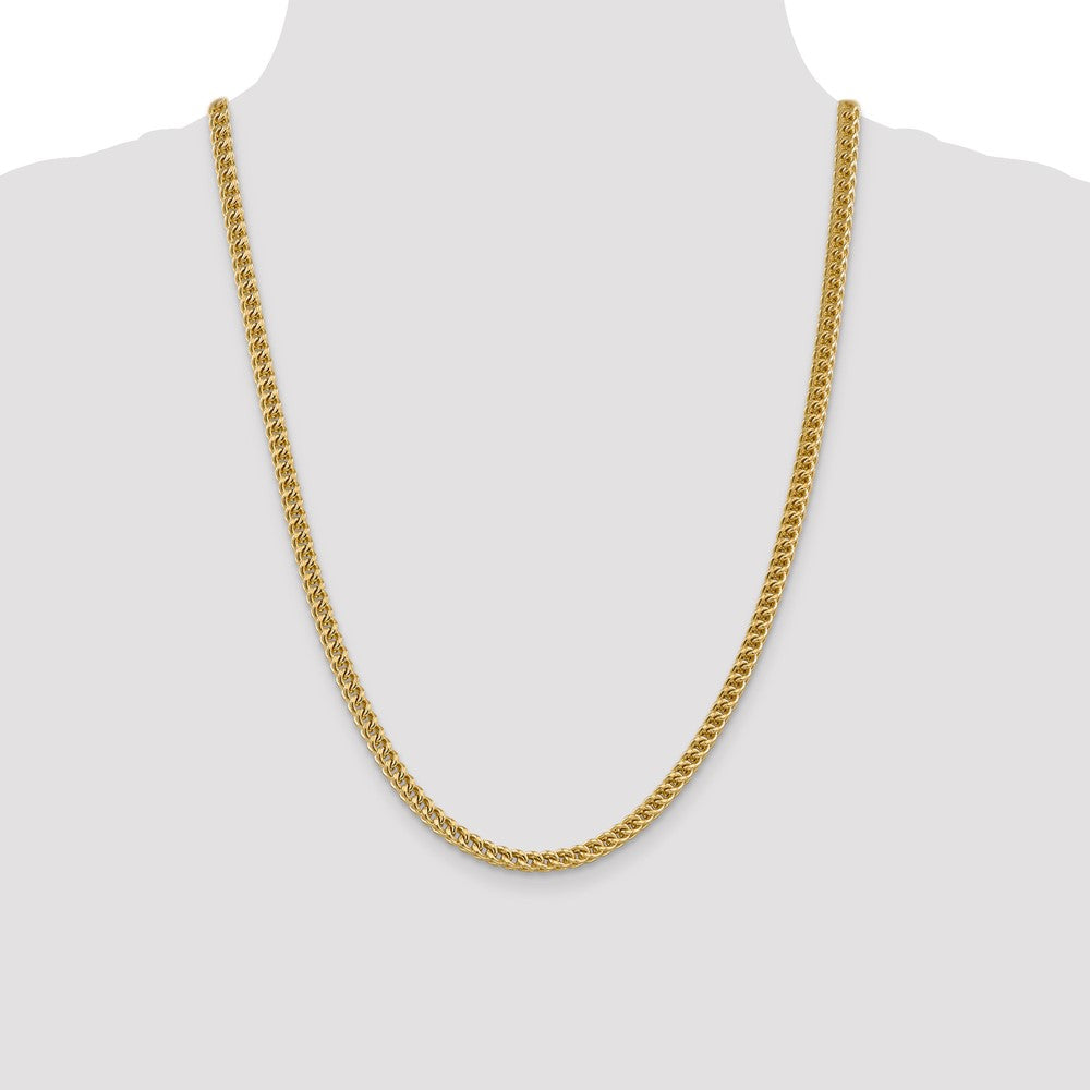 Order Stylish 14K Gold 24-Inch Franco Chain, 4.5mm, Elegant Lobster Clasp
