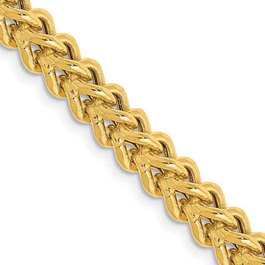 Buy Stylish 28-Inch 14K Gold Semi-Solid Franco Chain - 4.5mm, Elegant Clasp