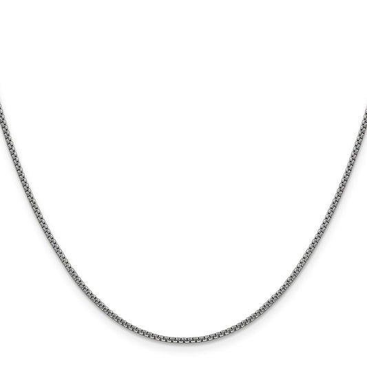 Exclusive 14K White Gold 18-Inch 1.5mm Box Chain - Stylish & Durable Design