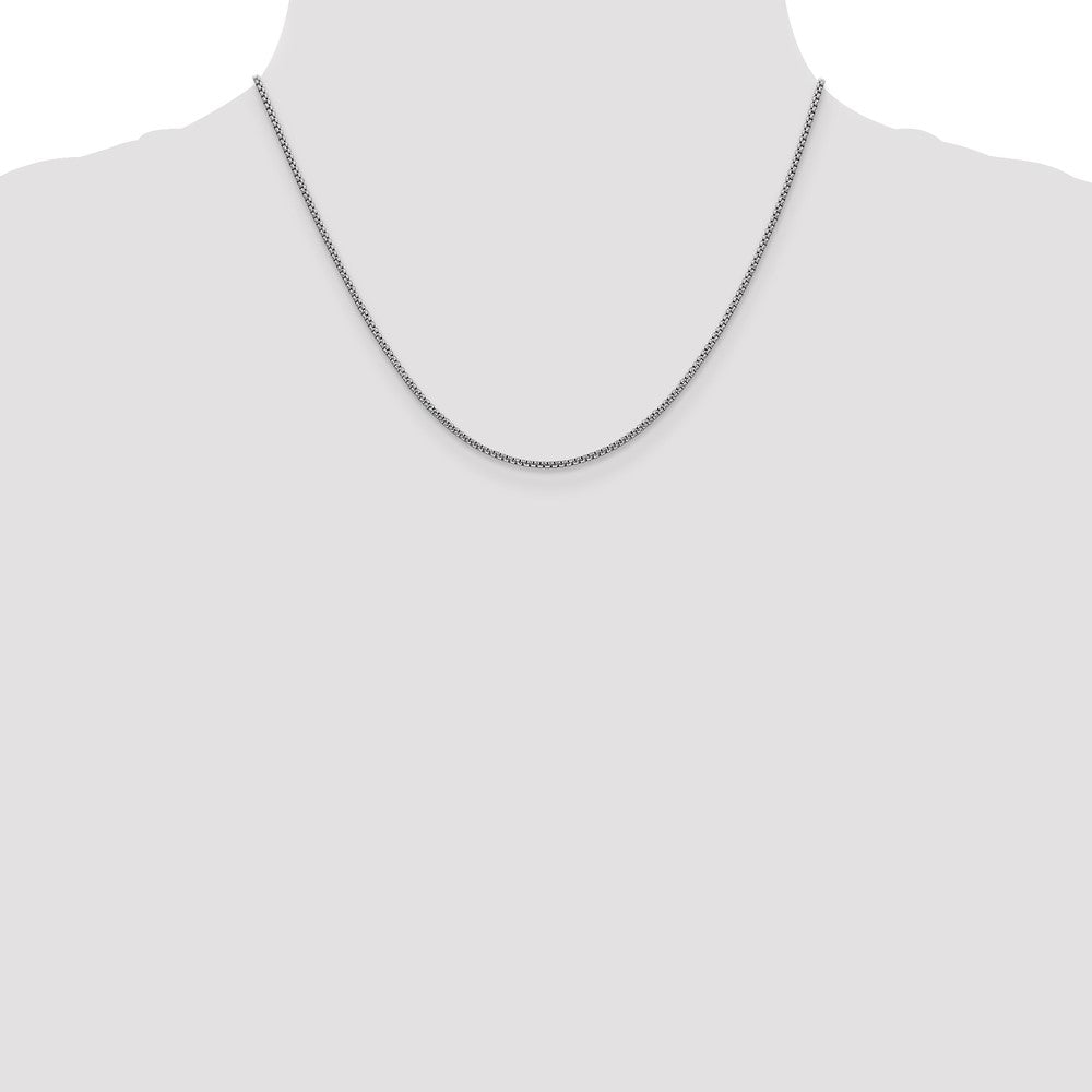 Exclusive 14K White Gold 18-Inch 1.5mm Box Chain - Stylish & Durable Design