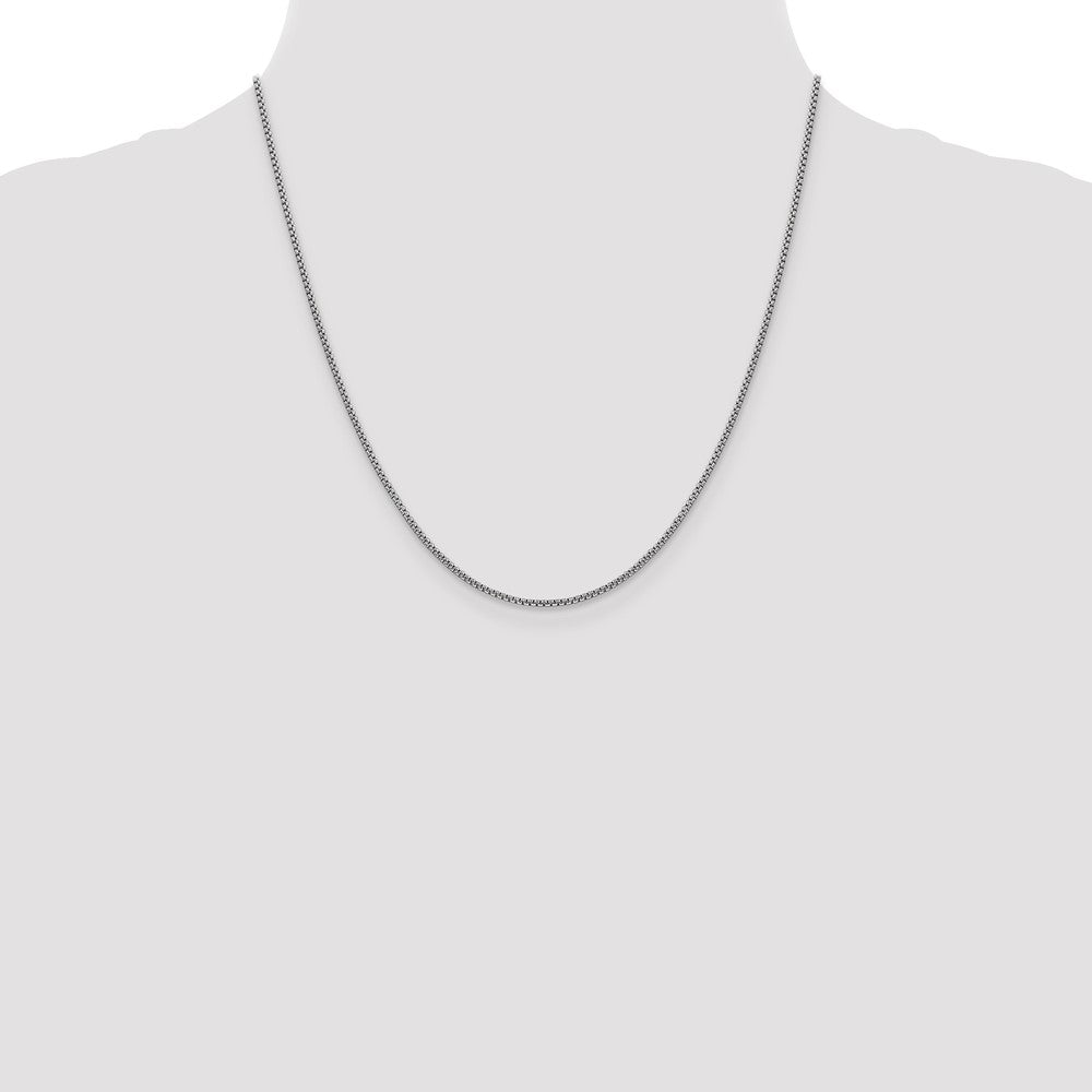 Shop Stylish 14K White Gold 20-Inch 1.5mm Round Box Chain - Luxury Design