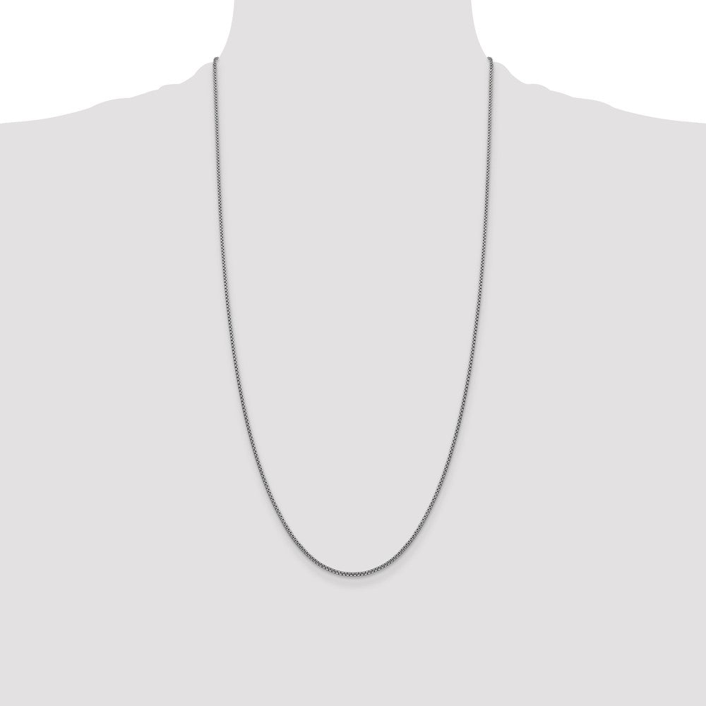 Shop Stylish 28-Inch 14K White Gold Box Chain - 1.5mm, Affordable Luxury