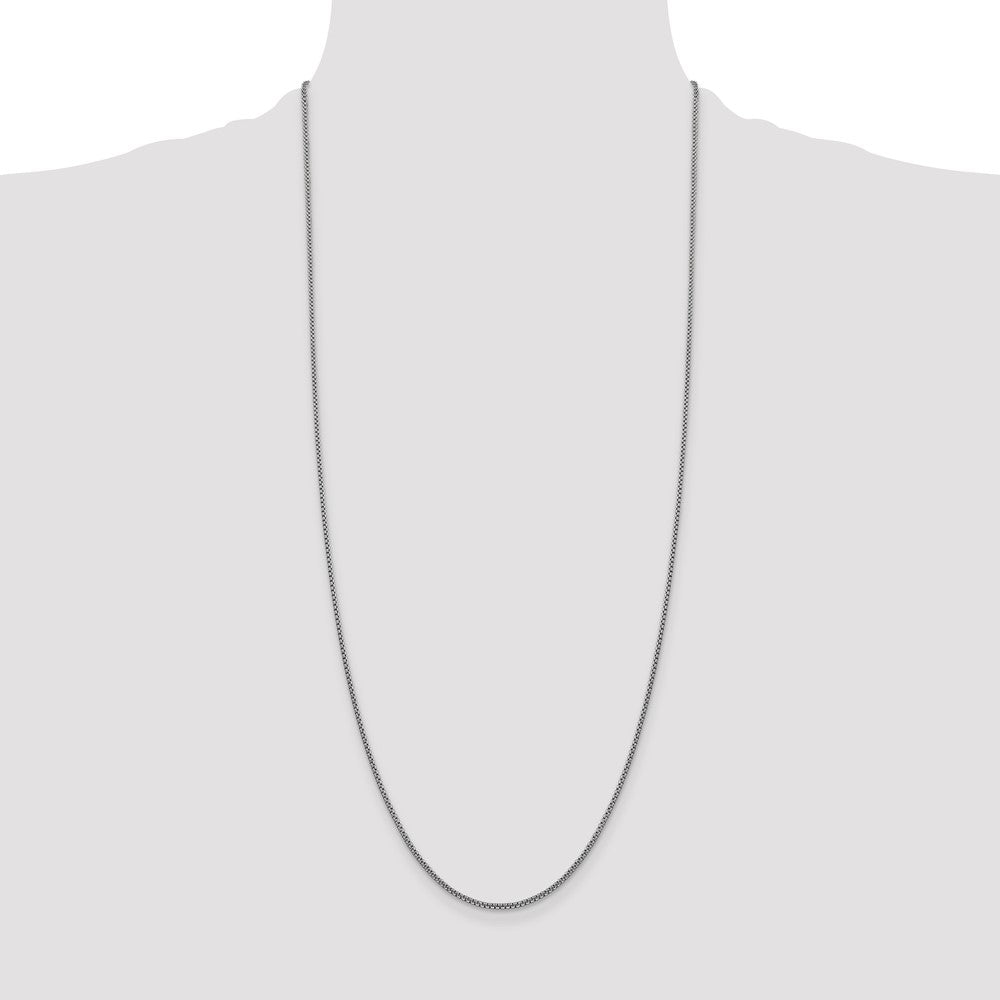 Shop 14K White Gold 30-Inch 1.5mm Box Chain - Stylish & Affordable Luxury!