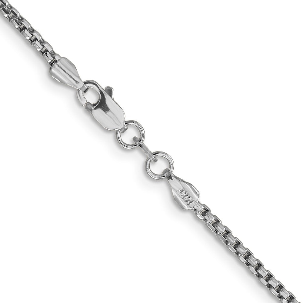Buy Luxury 14K White Gold 20-Inch 1.75mm Round Box Chain with Clasp