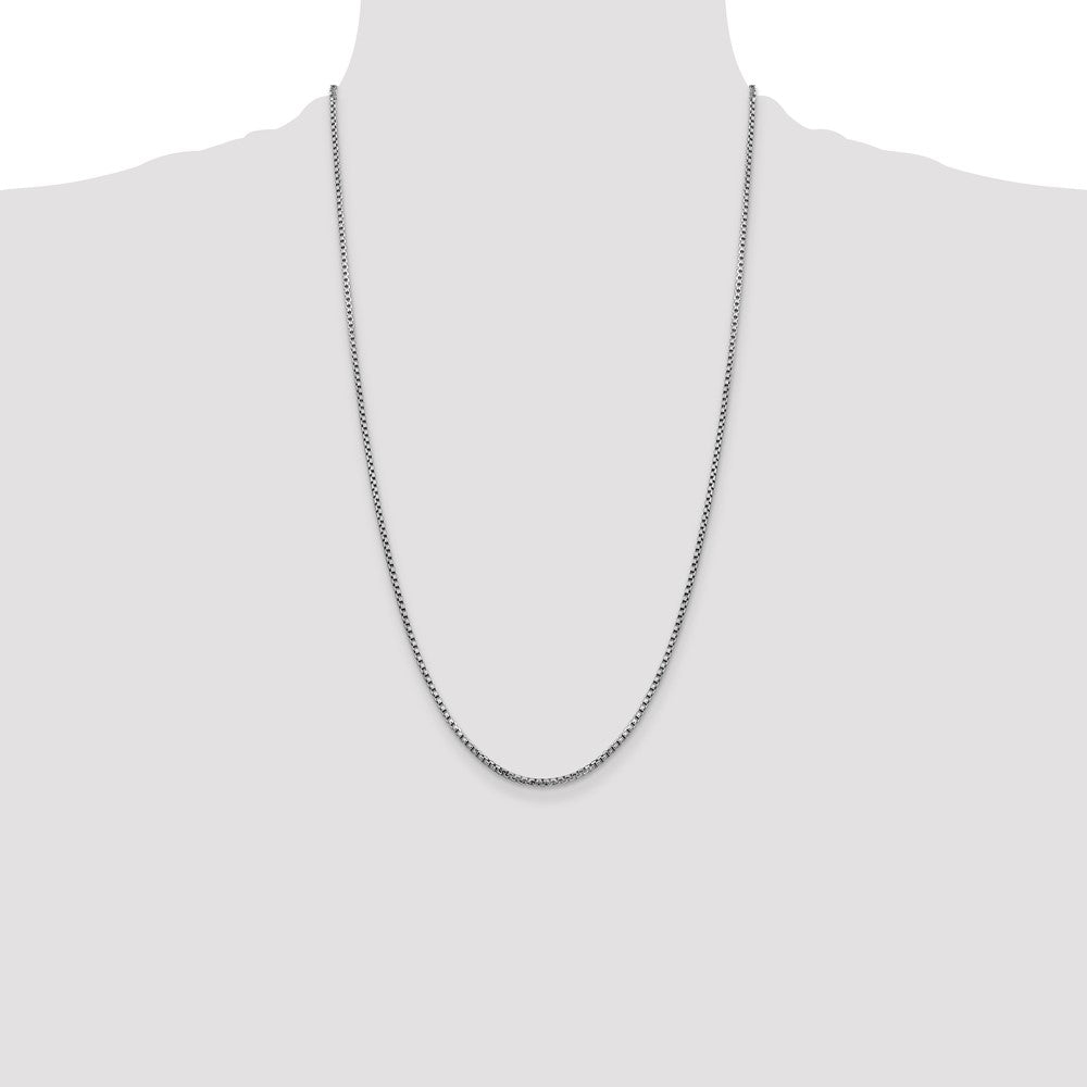 Buy Stylish 14K White Gold 26-Inch Round Box Chain - 1.75mm Value!