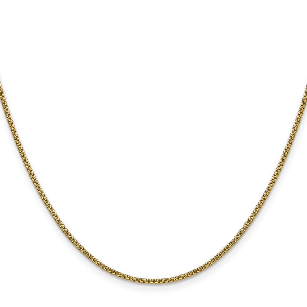 Buy 14K Gold 30-Inch Semi-Solid Round Box Chain - Stylish 1.5mm Design