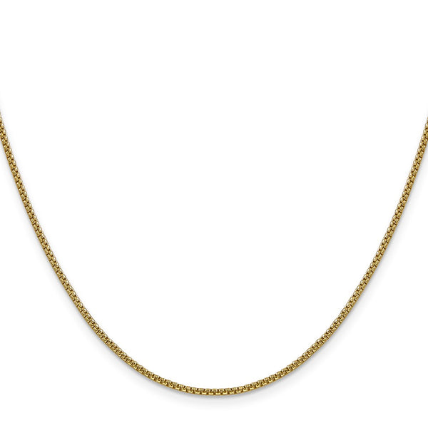 14K Gold 30-Inch Semi-Solid Round Box Chain - 1.5mm