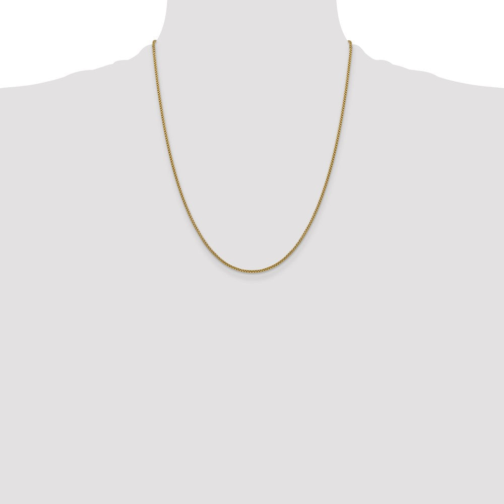 Shop Stylish 14K Gold 22-Inch 1.5mm Semi-Solid Round Box Chain - Luxury Value!