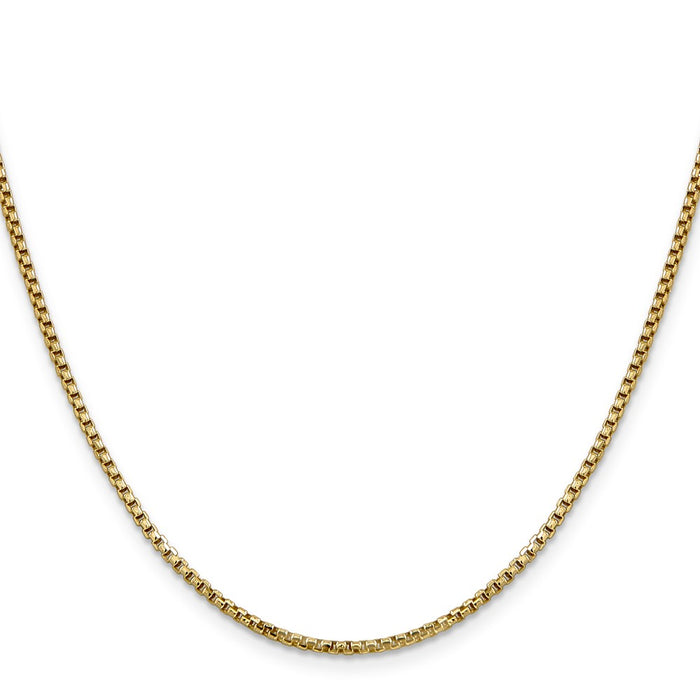 Shop Luxury 14K Gold 22-Inch Box Chain - Stylish 1.75mm Links, Lobster Clasp-2