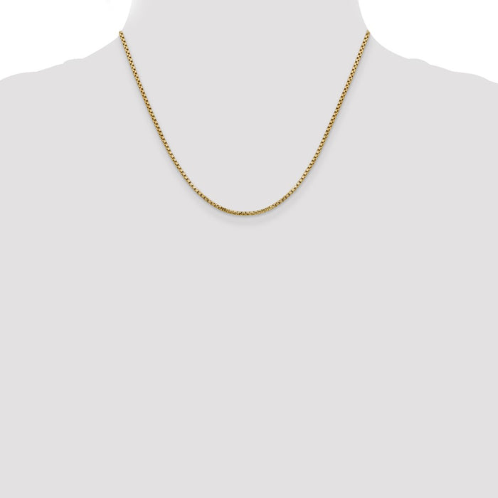 Buy 14K Gold 18-Inch 1.75mm Box Chain - Stylish & Affordable Luxury Jewelry-4