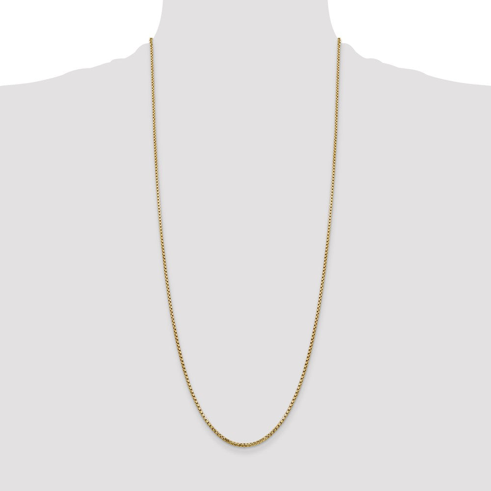 Shop 14K Gold 30-Inch 1.75mm Semi-Solid Round Box Chain - Stylish Luxury!