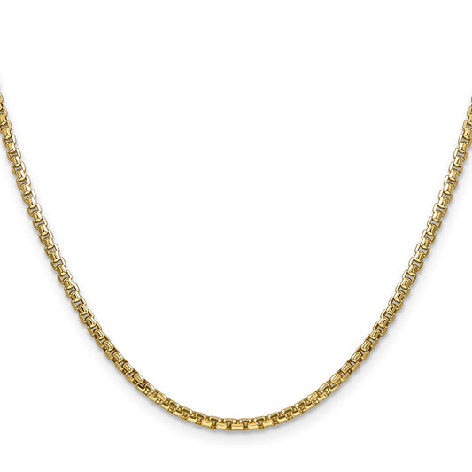 High-Quality 14K Gold 28-Inch 2.45mm Box Chain - Stylish & Durable!