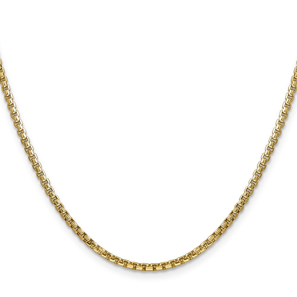 Shop 14K Gold 26-Inch 2.45mm Stylish Semi-Solid Round Box Chain - Luxury Value