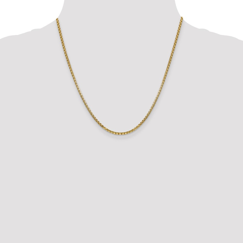 High-Quality 20-Inch 14K Gold Box Chain 2.45mm - Stylish & Affordable Option!