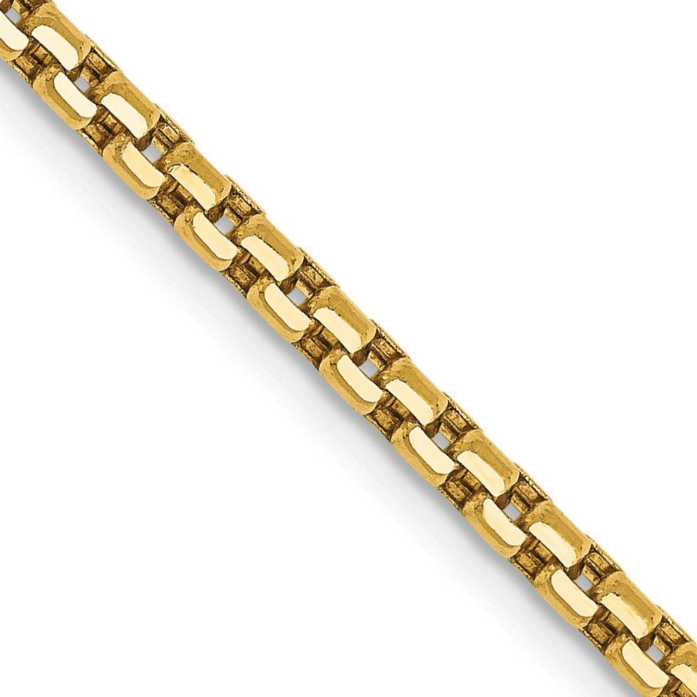 High-Quality 14K Gold 28-Inch 2.45mm Box Chain - Stylish & Durable!