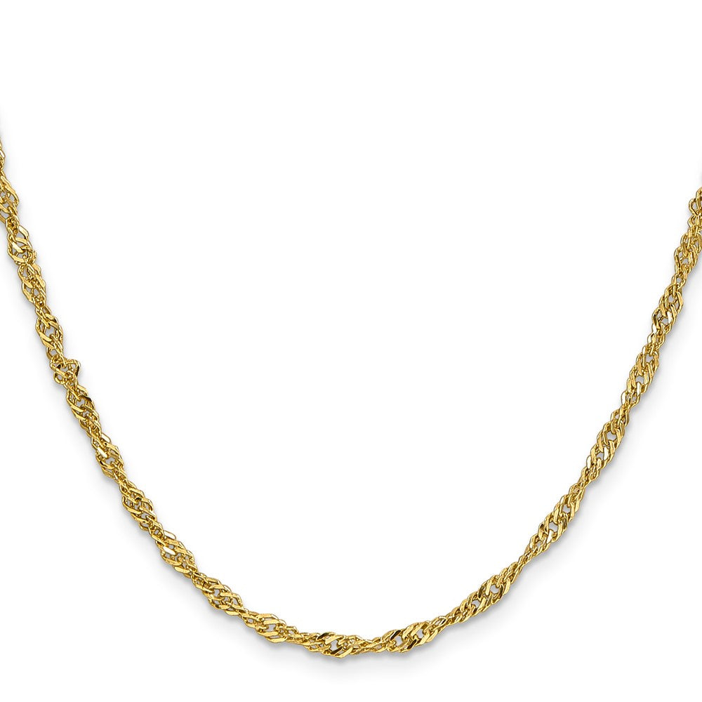 High-Quality 14K Gold Lightweight Singapore Chain - 18" 2.75mm, Stylish Value!