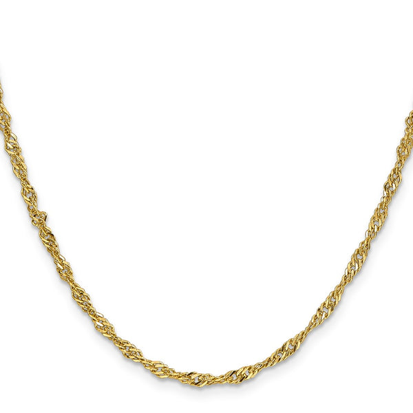 14K Gold Lightweight Singapore Chain - 18" 2.75mm