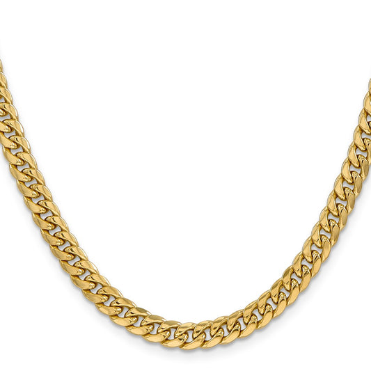 Shop 14K Gold 26-Inch 6mm Miami Cuban Link Chain - Stylish & Affordable Jewelry