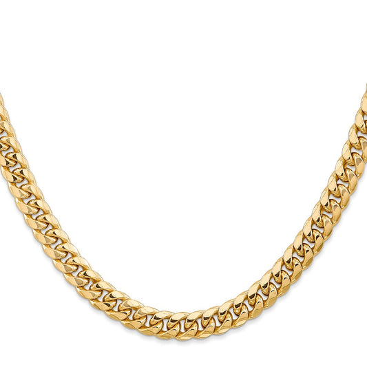 High-Quality 14K Gold 22-Inch 6.75mm Miami Cuban Link Chain - Stylish Value!