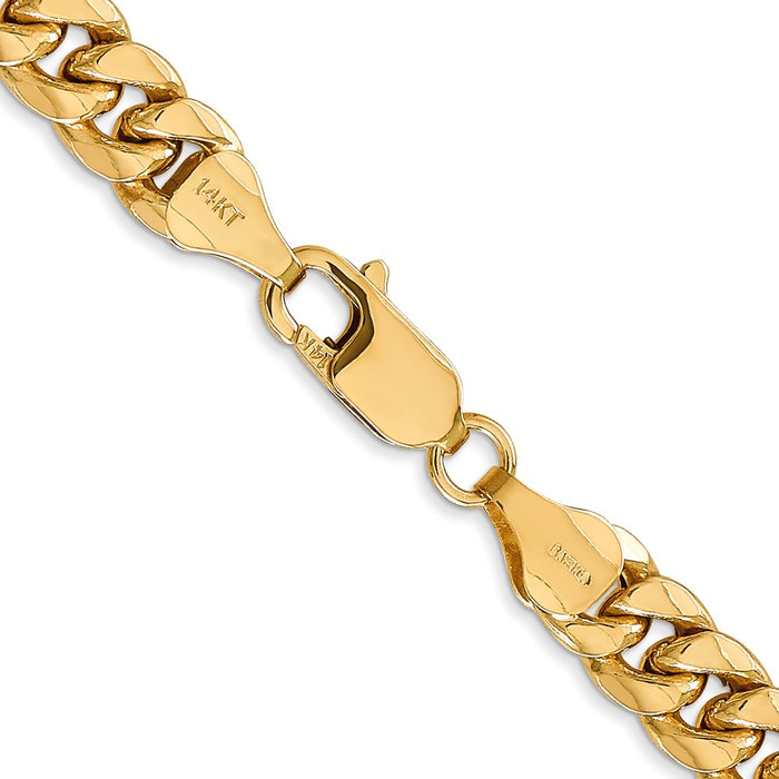 High-Quality 14K Gold 22-Inch 6.75mm Miami Cuban Link Chain - Stylish Value!-3