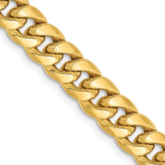 High-Quality 14K Gold 22-Inch 6.75mm Miami Cuban Link Chain - Stylish Value!
