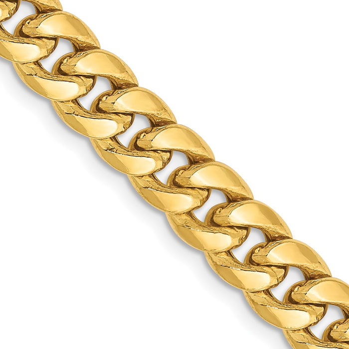 High-Quality 14K Gold 22-Inch 6.75mm Miami Cuban Link Chain - Stylish Value!-1