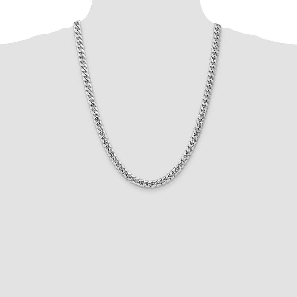 High-Quality 14K White Gold 7.3mm Miami Cuban Link Chain - Affordable Luxury