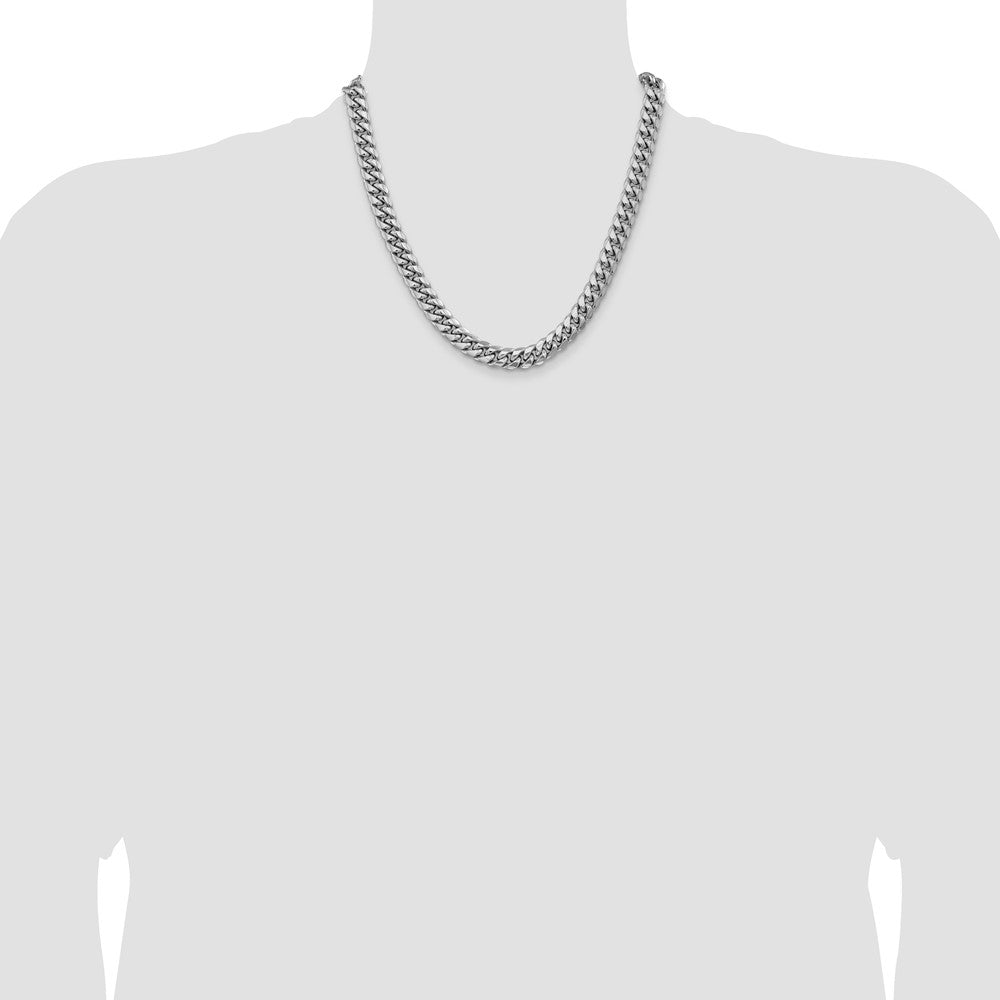 Shop Luxury 14K White Gold 9.3mm Miami Cuban Link Chain - Stylish & Durable