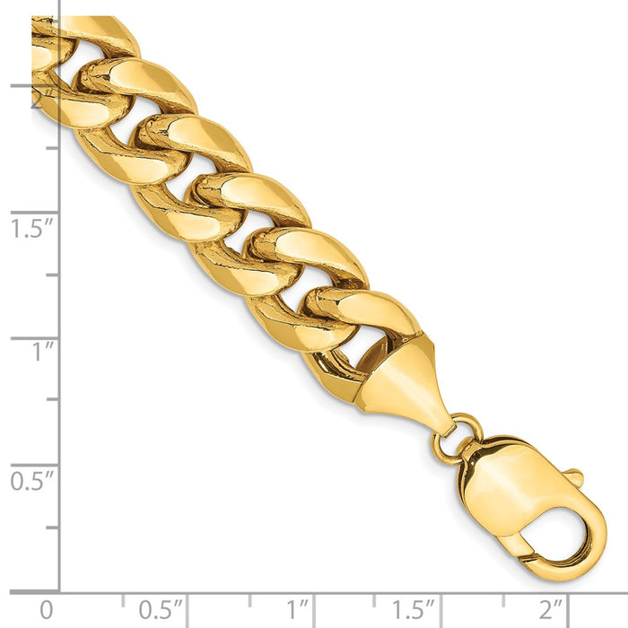 Buy Stylish 14K Gold 9-Inch Miami Cuban Link Chain - 11mm Semi-Solid Design-3