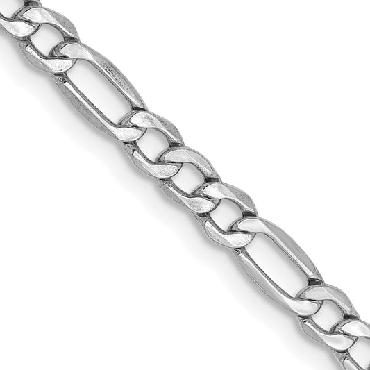 High-quality 14K White Gold 22-Inch 3.5mm Figaro Chain - Stylish Value!