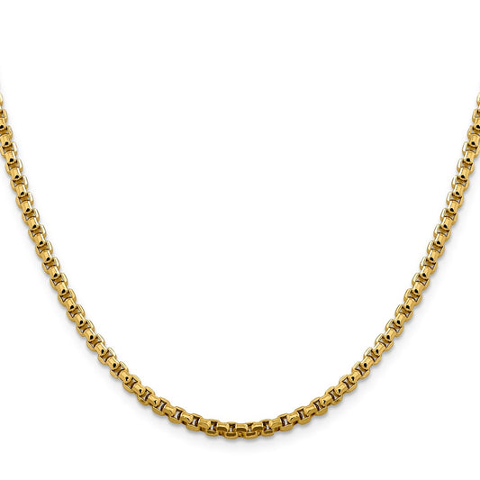 Buy Exclusive 14K Gold 30-Inch 3.6mm Round Box Chain - Stylish & Durable!
