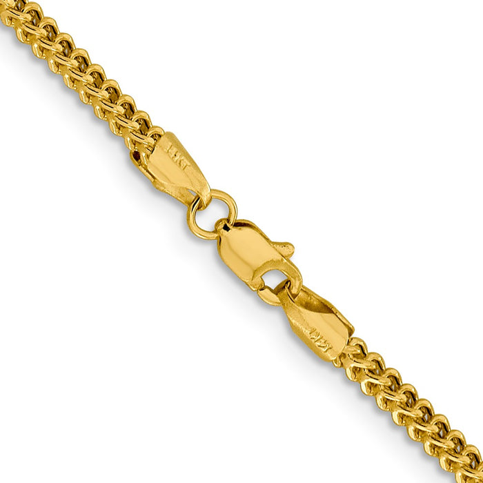 Shop 14K Gold 18-Inch Semi-Solid Franco Chain - Stylish & Affordable Jewelry!-3