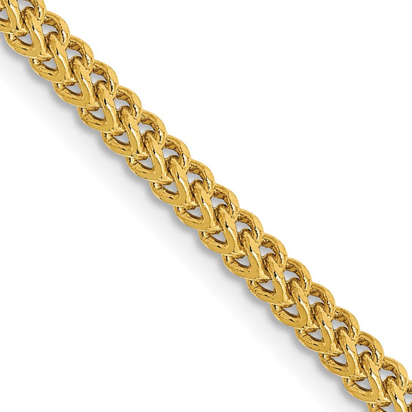 14K Gold 2.2mm Franco Chain Necklace