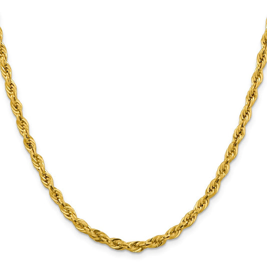 Shop Stylish 14K Gold 22-Inch Semi-Solid Rope Chain, 4.25mm Width